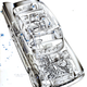 Illustration for article titled 28 rare cutaway illustrations of classic cars